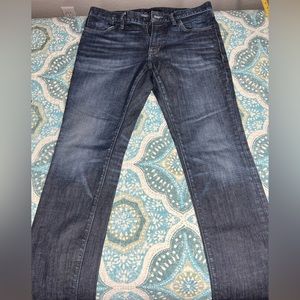 John Varvatos Bowery Slim Straight Jeans, Indigo Blue Distressed Finish